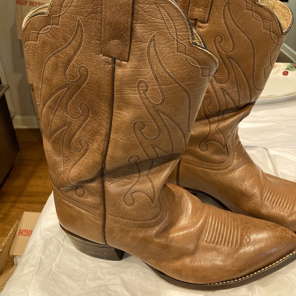Brown Leather Cowboy Boots made by Imperial.